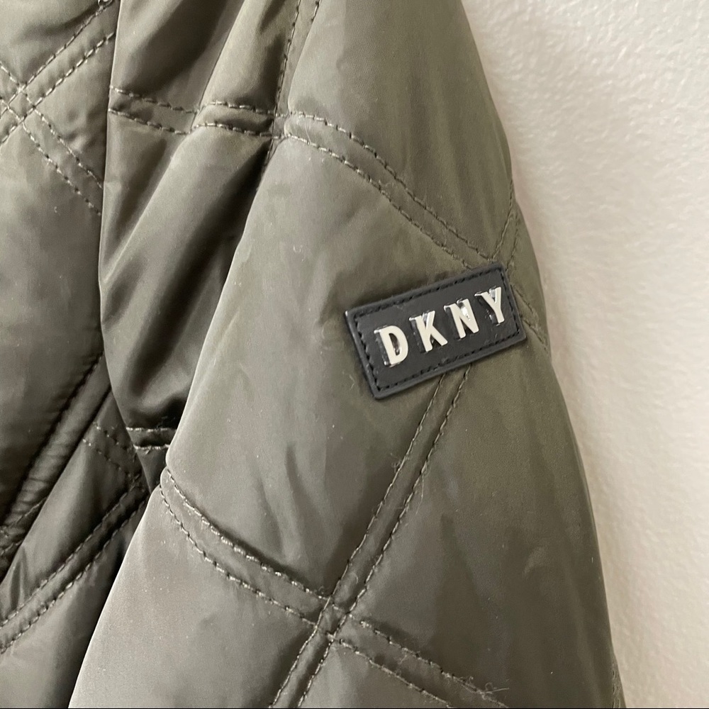 DKNY Dark Green Trench Size M - Picture 3 of 6